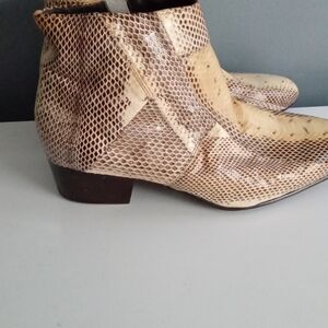 Giorgio Brutini Mens Python Leather Ankle Boots Western‎ Style Size 10